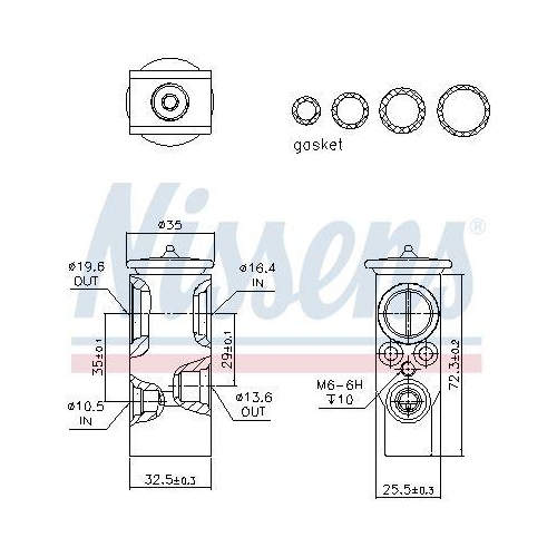 NISSENS Expansionsventil, Klimaanlage ** FIRST FIT ** 999396