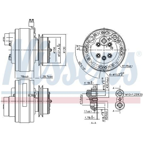 NISSENS Kompressor, Klimaanlage 890368
