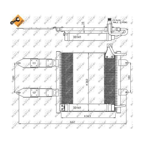 NRF Kondensator, Klimaanlage EASY FIT 35367