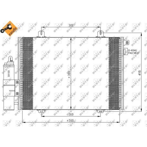 NRF Kondensator, Klimaanlage EASY FIT 35379