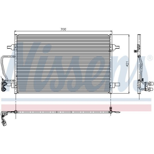 NISSENS Kondensator, Klimaanlage 94345