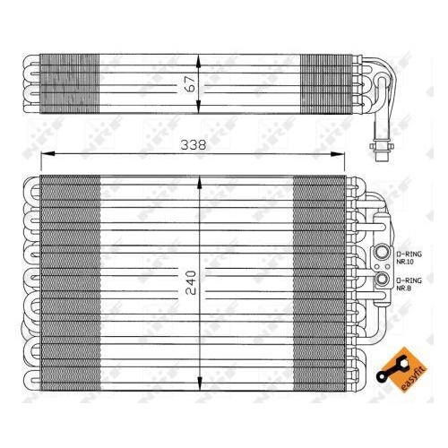 NRF Verdampfer, Klimaanlage EASY FIT 36034
