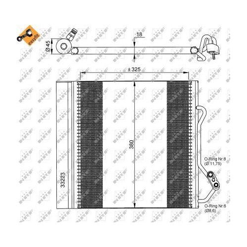 NRF Kondensator, Klimaanlage EASY FIT 35720
