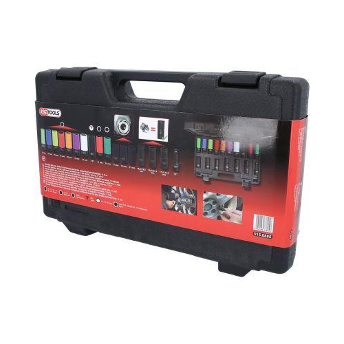 1/2 Zoll MASTER Spezial-Kraft-Stecknuss-Satz f&uuml;r Radverschraubungen, 17-tlg