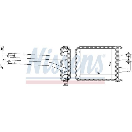 NISSENS W&auml;rmetauscher, Innenraumheizung 77540