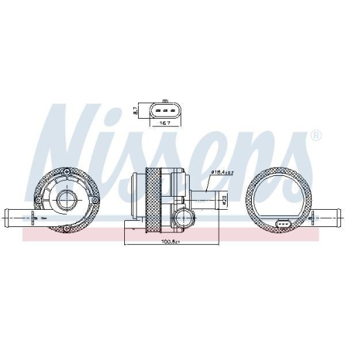 NISSENS Wasserpumpe, Motork&uuml;hlung 831377