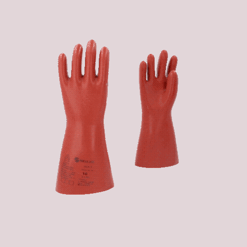 Elektriker-Schutzhandschuh mit thermischen Schutz Gr&ouml;&szlig;e 10 Klasse 2 rot 117.0093