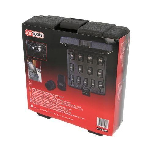1/2 Zoll 12-kant-Kraft-Stecknuss-Satz, kurz, 13-tlg KS TOOLS 515.0900