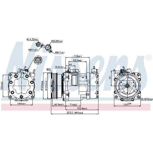 NISSENS Kompressor, Klimaanlage ** FIRST FIT ** 89178