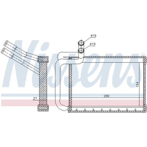 NISSENS W&auml;rmetauscher, Innenraumheizung 77635