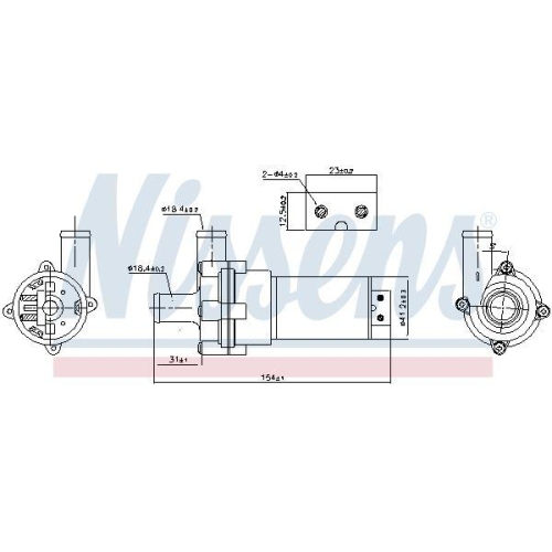 NISSENS Wasserpumpe, Motork&uuml;hlung 831050