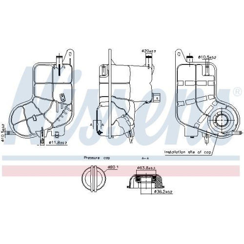 NISSENS Ausgleichsbeh&auml;lter, K&uuml;hlmittel ** FIRST FIT ** 996292