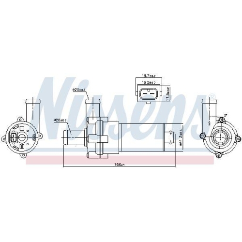 NISSENS Wasserpumpe, Motork&uuml;hlung 831051