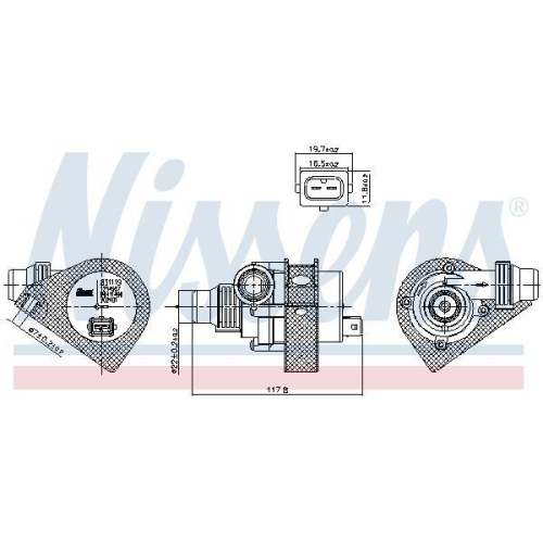 NISSENS Wasserpumpe, Motork&uuml;hlung 831059