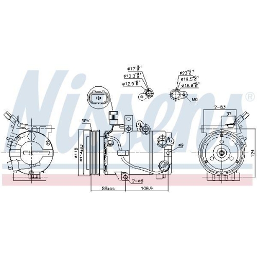 NISSENS Kompressor, Klimaanlage ** FIRST FIT ** 890243