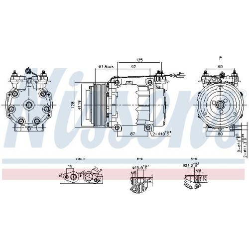 NISSENS Kompressor, Klimaanlage ** FIRST FIT ** 891146