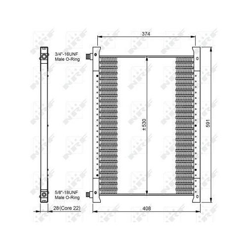 NRF Kondensator, Klimaanlage EASY FIT 35064