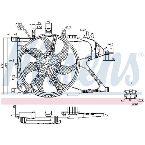NISSENS L&uuml;fter, Motork&uuml;hlung 85195
