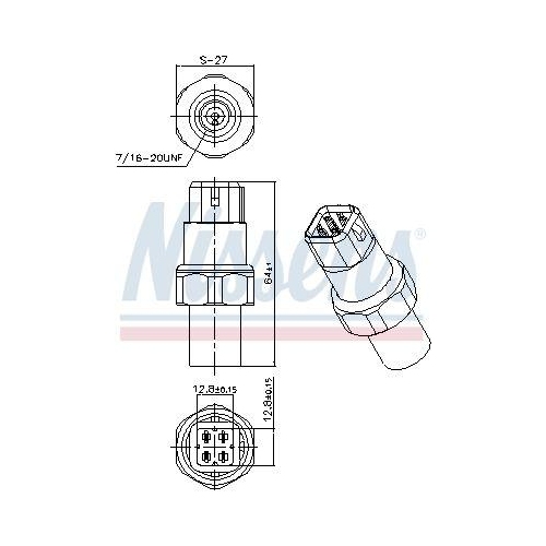 NISSENS Druckschalter, Klimaanlage ** FIRST FIT ** 301017