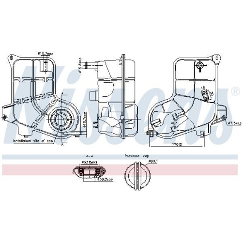 NISSENS Ausgleichsbeh&auml;lter, K&uuml;hlmittel ** FIRST FIT ** 996311