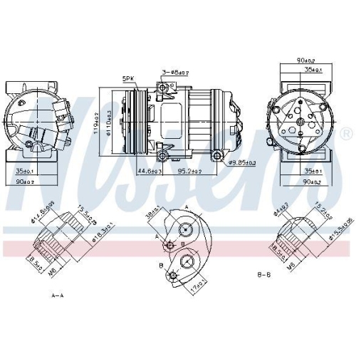NISSENS Kompressor, Klimaanlage ** FIRST FIT ** 890055