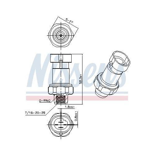 NISSENS Druckschalter, Klimaanlage ** FIRST FIT ** 301085