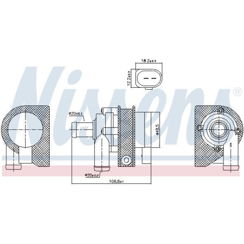 NISSENS Wasserpumpe, Motorkühlung 831063