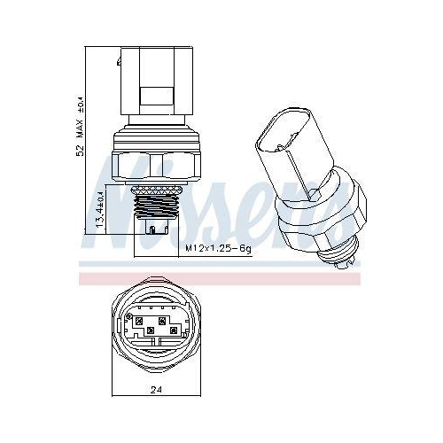 NISSENS Druckschalter, Klimaanlage ** FIRST FIT ** 301145