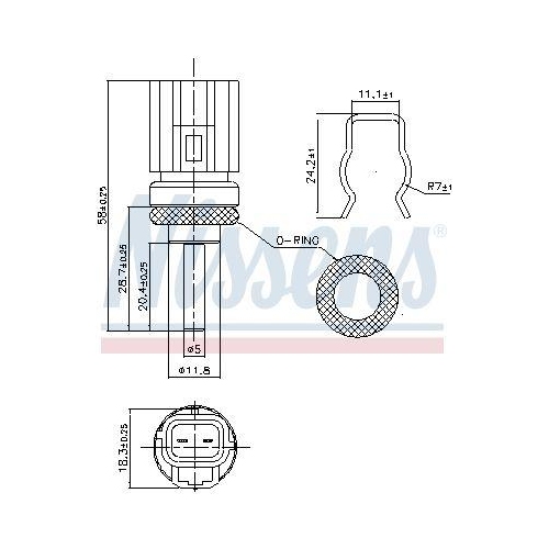 NISSENS Sensor, K&uuml;hlmitteltemperatur ** FIRST FIT ** 207020