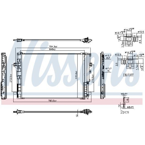 NISSENS Kondensator, Klimaanlage ** FIRST FIT ** 940901