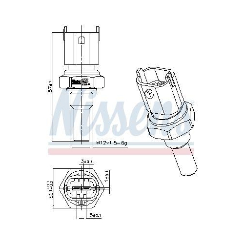 NISSENS Sensor, Kühlmitteltemperatur ** FIRST FIT ** 207052