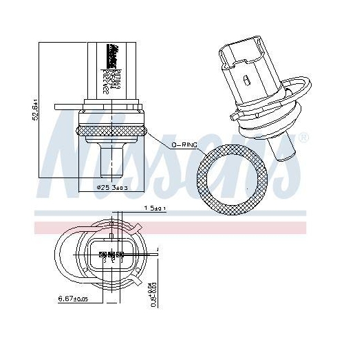 NISSENS Sensor, K&uuml;hlmitteltemperatur ** FIRST FIT ** 207069