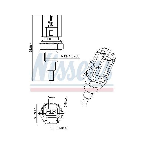 NISSENS Sensor, Kühlmitteltemperatur ** FIRST FIT ** 207098