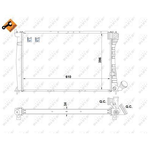 NRF K&uuml;hler, Motork&uuml;hlung EASY FIT 519602