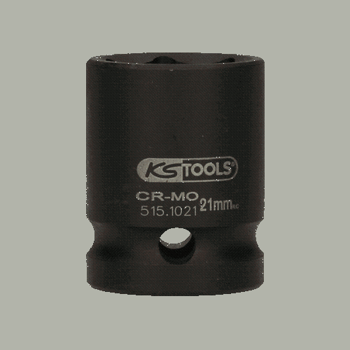 1/2 Zoll Sechskant-Kraft-Stecknuss, kurz, 21mm KS TOOLS 515.1021