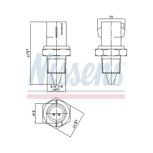 NISSENS Sensor, K&uuml;hlmitteltemperatur 207012