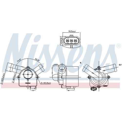 NISSENS Wasserpumpe, Motork&uuml;hlung 832117