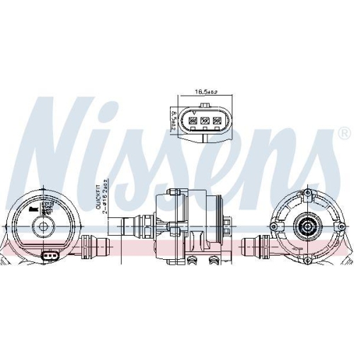 NISSENS Wasserpumpe, Motork&uuml;hlung 832128