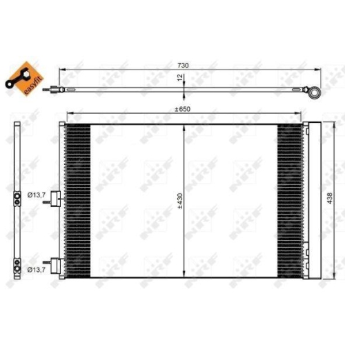 NRF Kondensator, Klimaanlage EASY FIT 350206