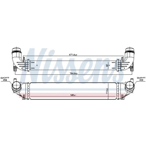 NISSENS Ladeluftk&uuml;hler ** FIRST FIT ** 96141
