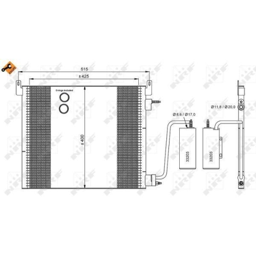 NRF Kondensator, Klimaanlage EASY FIT 35741