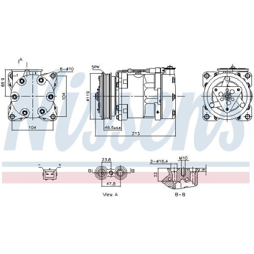 NISSENS Kompressor, Klimaanlage ** FIRST FIT ** 891039