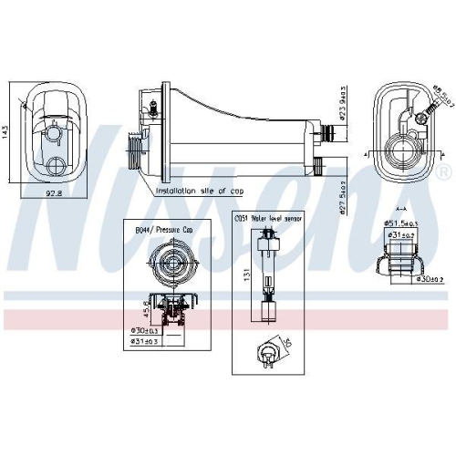 NISSENS Ausgleichsbehälter, Kühlmittel ** FIRST FIT ** 996290