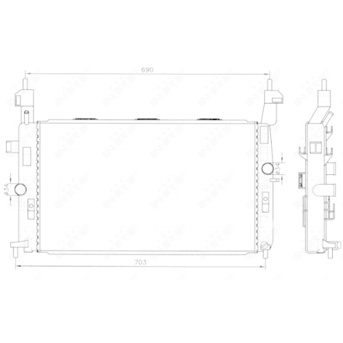 NRF K&uuml;hler, Motork&uuml;hlung EASY FIT 55317