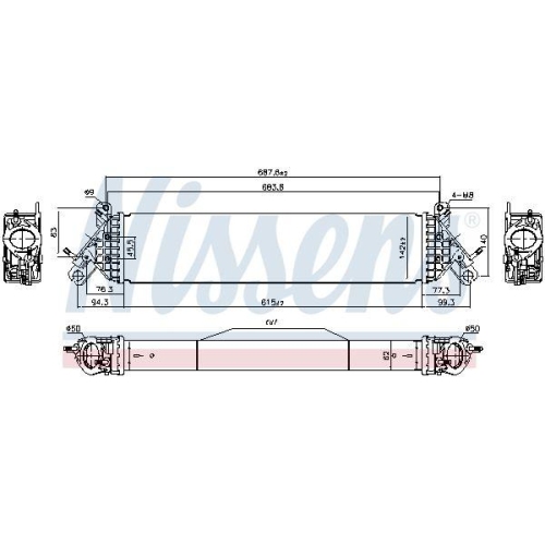 NISSENS Ladeluftk&uuml;hler ** FIRST FIT ** 961545