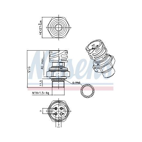 NISSENS Druckschalter, Klimaanlage ** FIRST FIT ** 301107