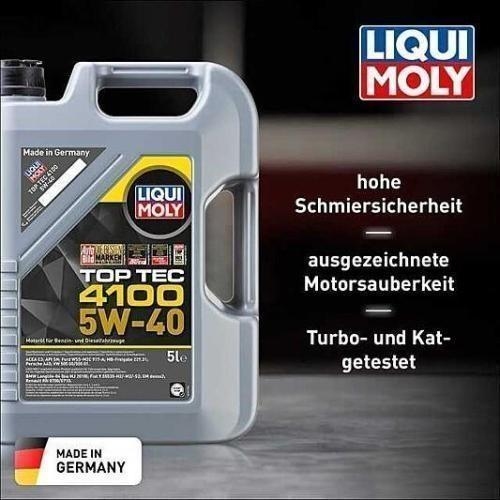 Liqui Moly Motor&ouml;l Top Tec 4100, 5W-40, 5-Liter Kanister - Art.Nr. 3701+&Ouml;lzettel