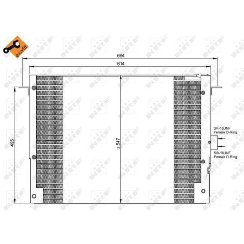 NRF Kondensator, Klimaanlage EASY FIT 35657