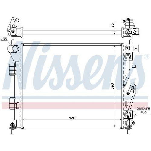 NISSENS K&uuml;hler, Motork&uuml;hlung ** FIRST FIT ** 67608