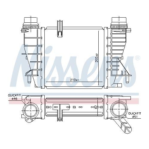 NISSENS Ladeluftk&uuml;hler ** FIRST FIT ** 96363